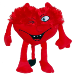 a smiling valentine devil